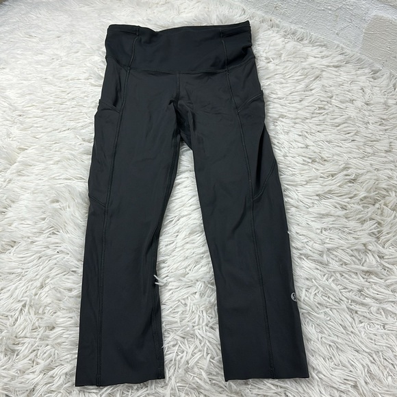 Lululemon Fast and Free Crop II 19" *Non-Reflective Graphite Grey - Picture 1 of 7